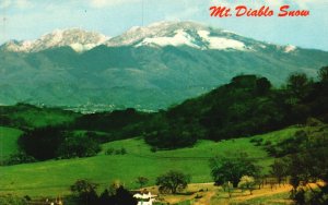 Vintage Postcard Mount Diablo Snow Near San Francisco Bay Area Contra Costa CA