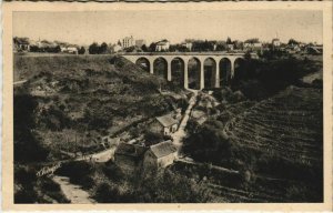 CPA neris les bains the viaduct and warm park (1155885) 