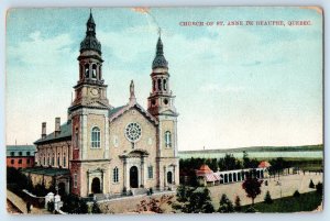 1910 St. Anne De Beaupre Quebec Canada Vintage Postcard Church Chapel Cathedral