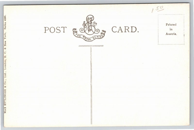 Farming~Workers & Cows Ploughing Field~Vintage Postcard