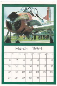 March 1994 Limited Editon Calendar Cardm AirShow '94 T-28 Trainer