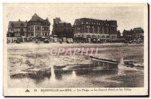 Old Postcard Blonville Sur Mer Beach Grand Hotel and Villas