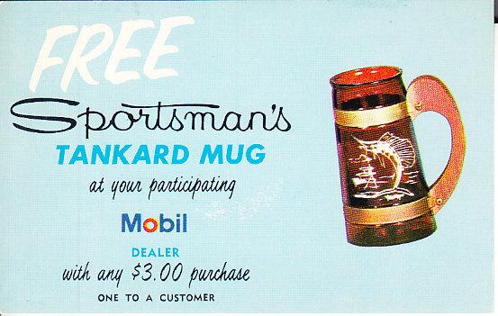 Mobil Free Sportsman's Mug Post Card Mailer