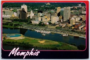Postcard - Majestically overlooks the Mississippi River - Memphis, Tennessee