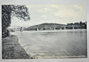 Groveland Bridge & Merrimack River Haverhill MA Postcard PC280