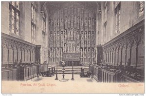 Rededos. All Souls Chapel, Oxford (Oxfordshire), England, UK, 1900-1910s