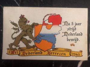 Mint  WW 2 Picture Patriotic  Postcard May 5 the Netherlands resurrected