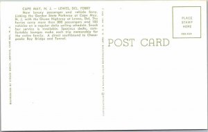 Postcard BOAT SCENE Cape May New Jersey NJ AM0240