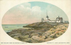 New England Views on Boston & Maine R.R., Eastern Pt. Light, Gloucester, MA