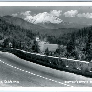 c1940s Mt Shasta, CA Risque Woman Highway RPPC Eastman's Studio Real Photo A130