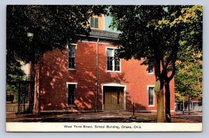 JH1/ Ottawa Ohio Postcard c1910 Putnam County West Third Street School 116