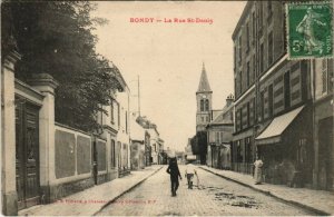 CPA BONDY - La Rue St-DENIS (124050)