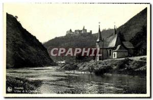 Old Postcard Vianden L Our and the Chateau