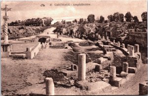 Tunisia Carthage Amphithéâtre Vintage Postcard C158