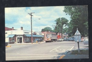 NEW MILFORD ONNECTICUT CT. DOWNTWN VINTAGE POSTCARD OLD CARS