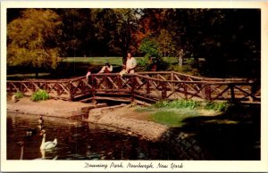 New York Newburgh Rustic Bridge In Downing Park