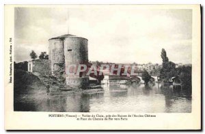 Old Postcard Poitiers Vienne Valley of Clain near the Old Ruins of Castle and...