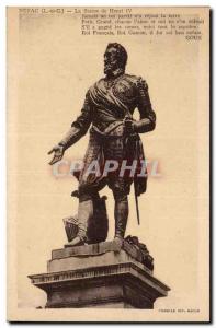 Old Postcard Nerac The statue of Henri IV