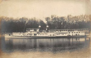 Szent Istvan Steamship 1910 RPPC Real Photo Postcard Budapest Hungary Bratislava