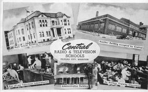 Central Radio Television Schools 1940s Kansas City Missouri Eagle postcard 9628