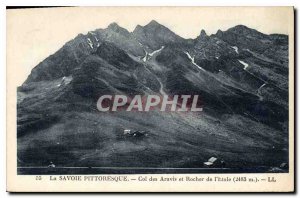 Postcard Old Picturesque Savoy Col des Aravis and Rock of Etale
