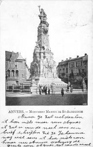 B4048 Belgium Antwerpen Monument Marnix de St Aldegonde 1900  front/back scan