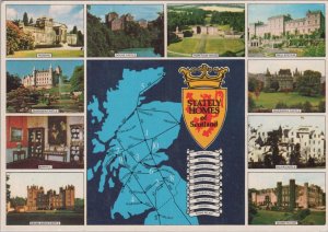 Maps Postcard - Map of Showing The Stately Homes of Scotland  RR23528