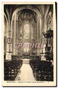 Old Postcard Montargis Interior of Eglise Sainte Madeleine