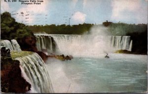 Canada Niagara Falls From Prospect Point Vintage Postcard 09.79