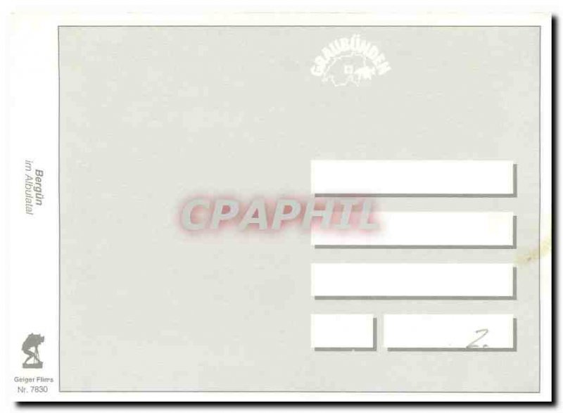 Postcard Modern Graubunden Bergun