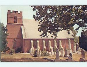 Unused Pre-1980 CEMETERY GRAVEYARD & CHURCH SCENE Seaford Delaware DE p3773@