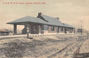 Norfolk Nebraska Railroad Station Vintage Postcard AA14977