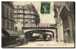 Old Postcard Asnieres Avenue Courbevoie Both Voutes