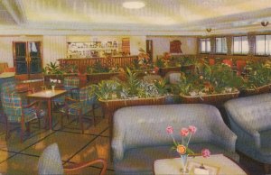 Postcard Swedish American Line Ship MS Kungsholm Smoking Room