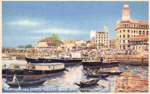 New Year Sea Sports Collyer Quay Singapore postcard