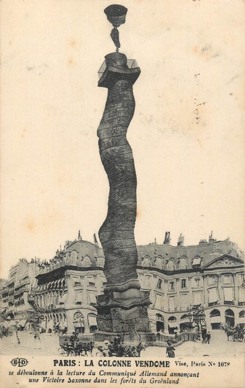 France military humor PARIS Vendôme Column trickery surrealism Forests Greenland