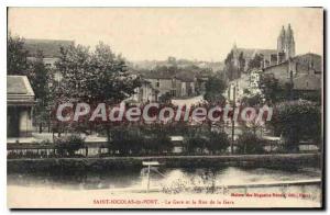 Postcard Old Saint Nicolas Du Port Train And The Rue De La Gare