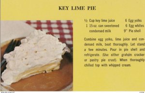 Recipes (cooking), 50-60s ; Key Lime Pie