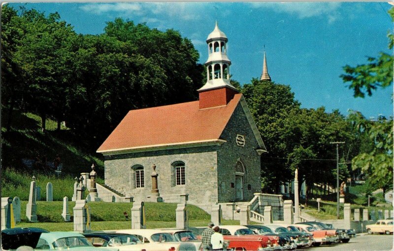 LA Vielle Eglise Old Church Anne De Beaupre Canada Vintage Postcard Plastichrome 