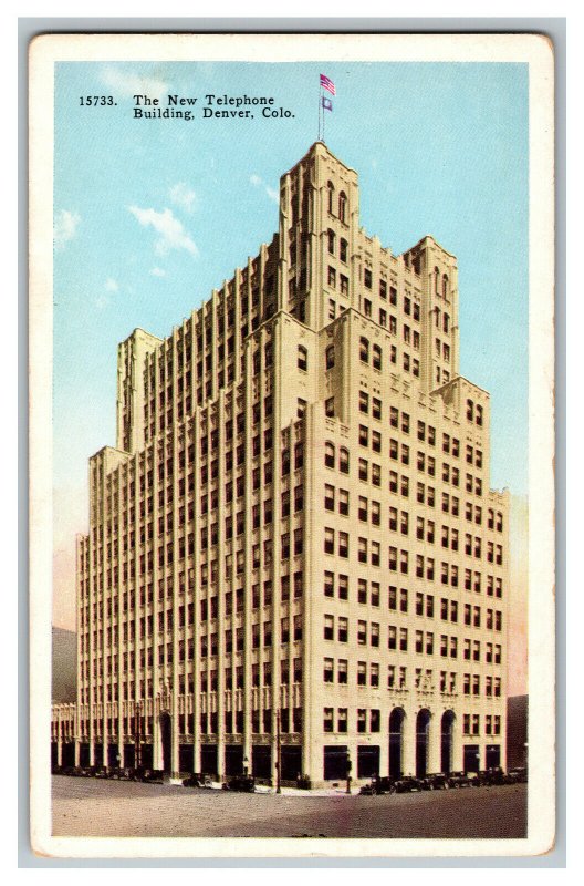 Postcard CO The New Telephone Building Denver Colo. Vintage Standard View Card 