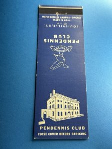 Vintage Matchbook Cover - Pendennis Club Louisville KY Kentucky MB131