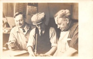 Kittanning Pennsylvania Architects Draft Table? Real Photo Postcard AA96707