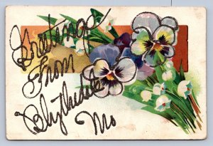 J96/ Blythedale Missouri Postcard c1910 Glitter Greetings from Blythedale 465