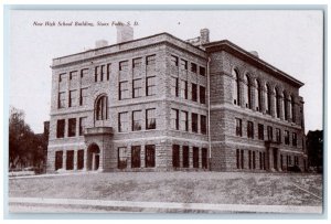 c1910 New High School Building Sioux Falls South Dakota SD Glace Postcard