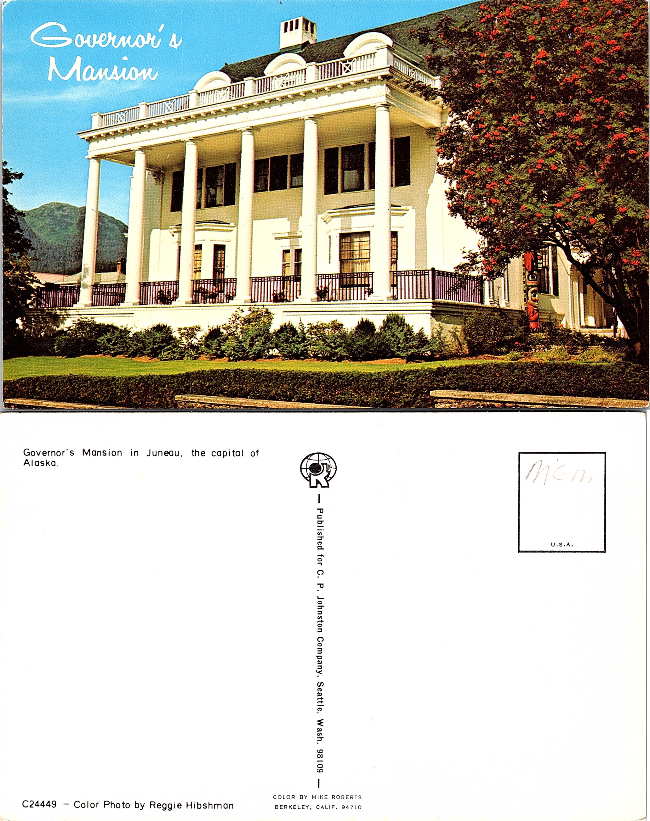 Governor S Mansion Juneau Alaska United States Alaska Juneau Postcard Hippostcard