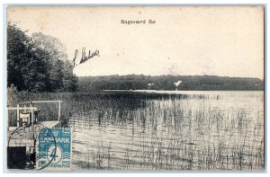 c1910 Small River Boat Landing Bagsvaerd So. Denmark Posted Antique Postcard