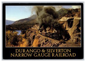 Postcard CO Durango & Silverton Narrow Gauge Railroad Colorado Continental Card