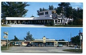 St Petersburg FL Custard Cup Drive-In Restaurant Motel Old Cars Postcard