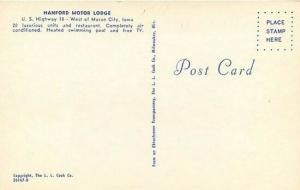 IA, Mason City, Iowa, Hanford Motor Lodge, L.L. Cook 26167-B