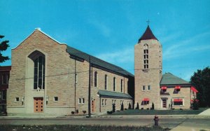 Vintage Postcard The New St. Francis de Sales Church Near Indian Lake MI by LPM